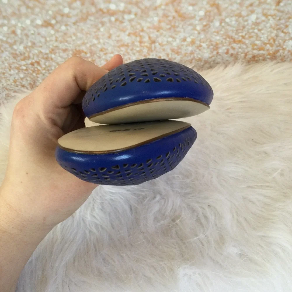J.Crew Blue Leather Flats